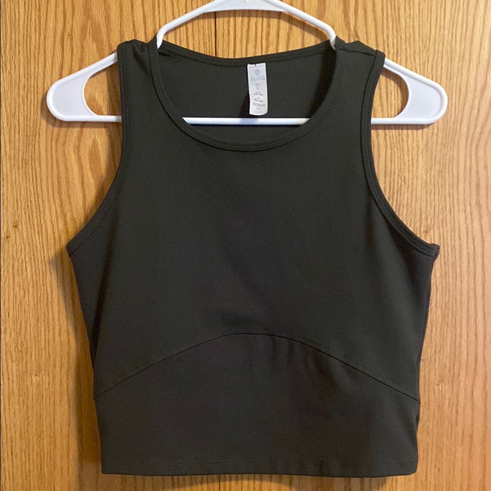 Balance Collection Cropped Yoga Top Green Large - Picture 2 of 6